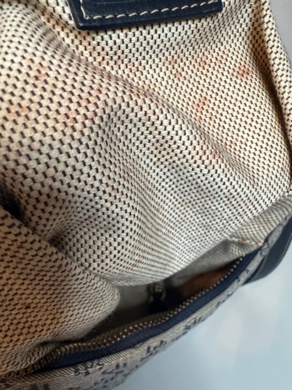 Dooney & Bourke Signature Monogram Canvas Leather Trim Hobo Shoulder Bag Black - Picture 5 of 5